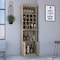 Tuhome Beijing Kava Bar Cabinet, Double Door, Two Shelves, Sixteen Built-in Wine Rack, Light Pine MLR7885 - alternate 1